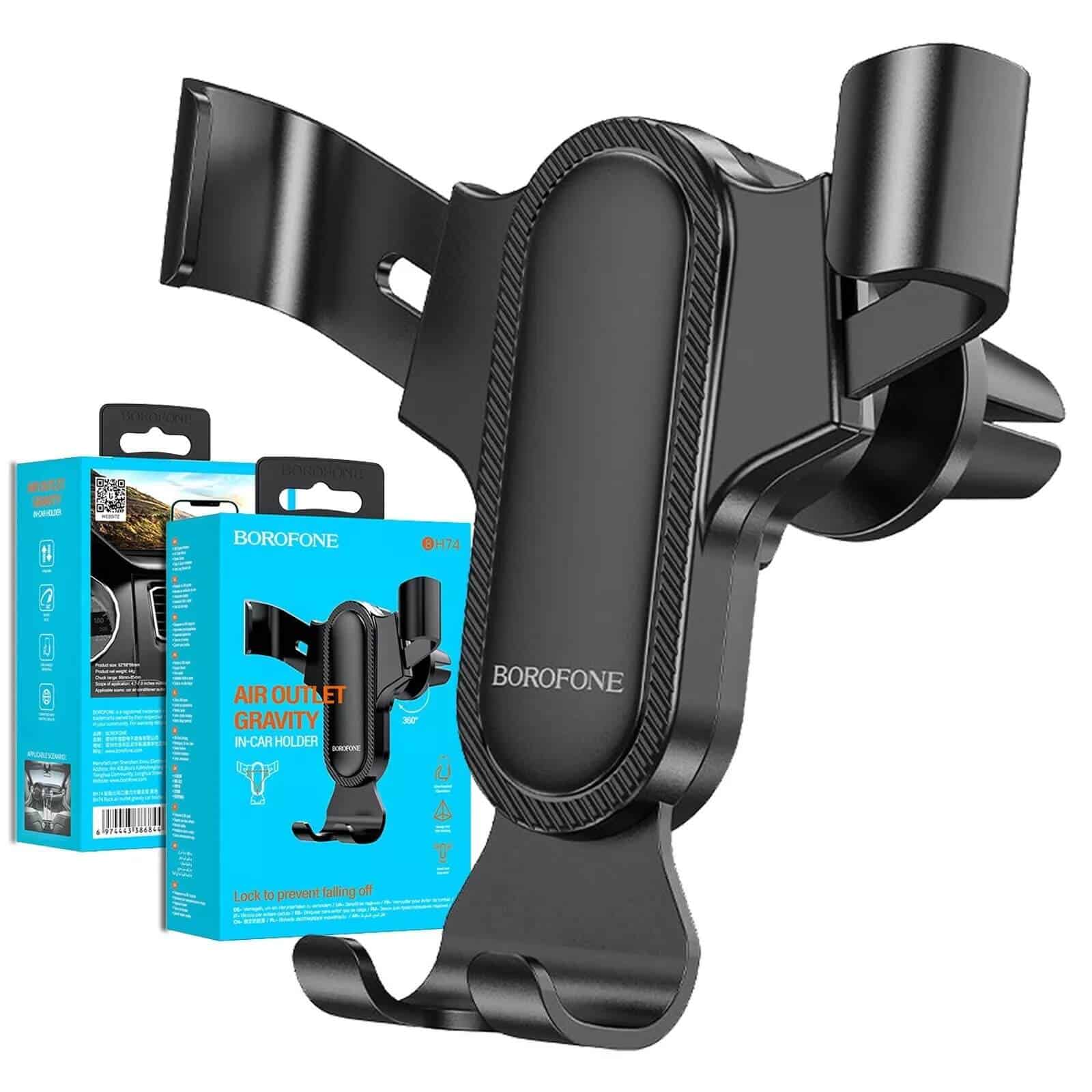 Borofone BH74 Rock Air Outlet Gravity Air Vent Car Mount Mobile Phone Holder Borofone BH74 Rock Air Outlet Gravity Air Vent Car Mount Mobile Phone Holder